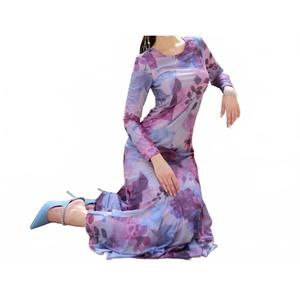 NEW ESTEEM COUTURE leah long sleeve midi dress in multicolor